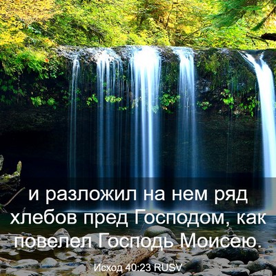 Picture 03 - Исход 40:23 RUSV - и разложил на нем ряд - Bible Verse Picture