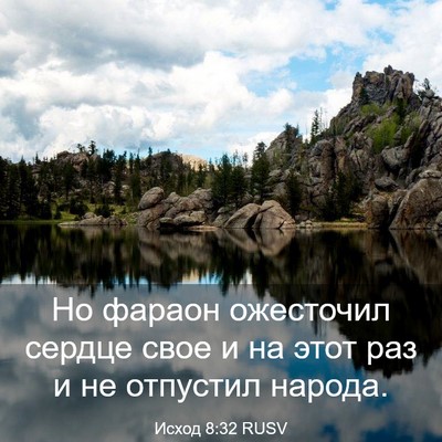 Picture 03 - Исход 8:32 RUSV - Но фараон ожесточил сердце - Bible Verse Picture