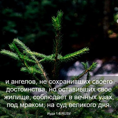 Picture 03 - Иуда 1:6 RUSV - и ангелов, не сохранивших - Bible Verse Picture