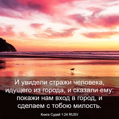 Picture 03 - Книга Судей 1:24 RUSV - И увидели стражи человека, - Bible Verse Picture