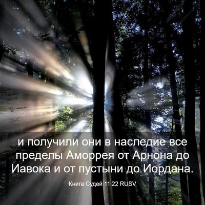 Picture 03 - Книга Судей 11:22 RUSV - и получили они в наследие - Bible Verse Picture