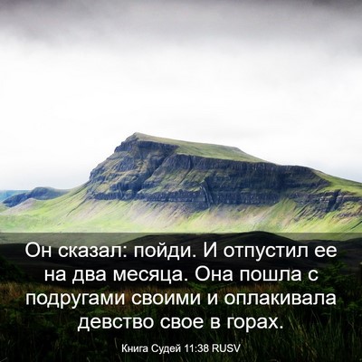 Picture 03 - Книга Судей 11:38 RUSV - Он сказал: пойди. И - Bible Verse Picture