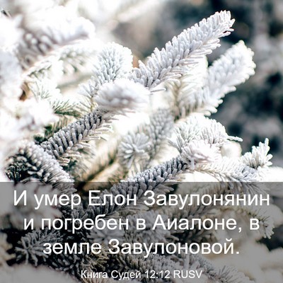 Picture 03 - Книга Судей 12:12 RUSV - И умер Елон Завулонянин и - Bible Verse Picture