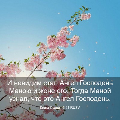 Picture 03 - Книга Судей 13:21 RUSV - И невидим стал Ангел - Bible Verse Picture