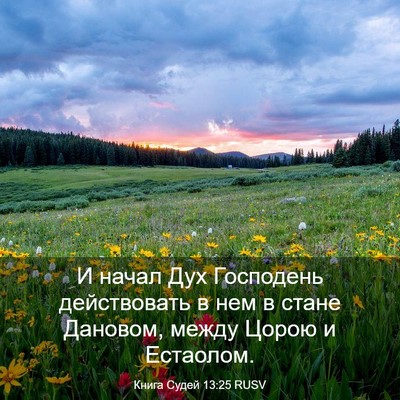 Picture 03 - Книга Судей 13:25 RUSV - И начал Дух Господень - Bible Verse Picture