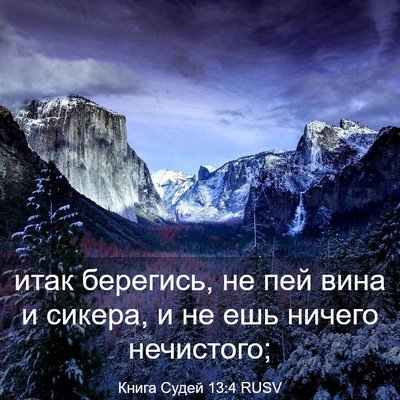 Picture 03 - Книга Судей 13:4 RUSV - итак берегись, не пей вина - Bible Verse Picture