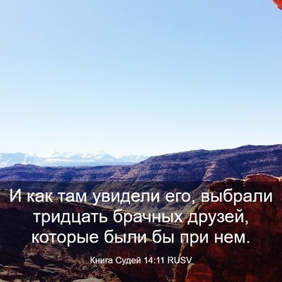 Picture 03 - Книга Судей 14:11 RUSV - И как там увидели его, - Bible Verse Picture