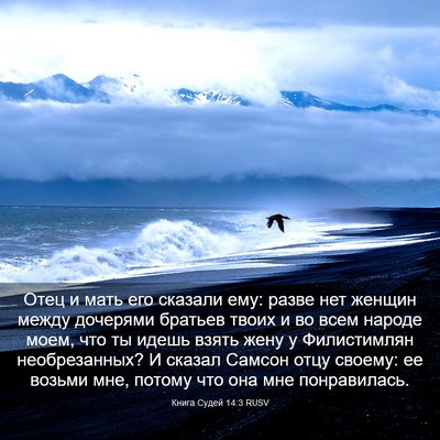 Picture 03 - Книга Судей 14:3 RUSV - Отец и мать его сказали - Bible Verse Picture