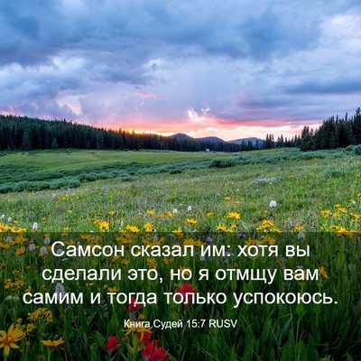 Picture 03 - Книга Судей 15:7 RUSV - Самсон сказал им: хотя вы - Bible Verse Picture