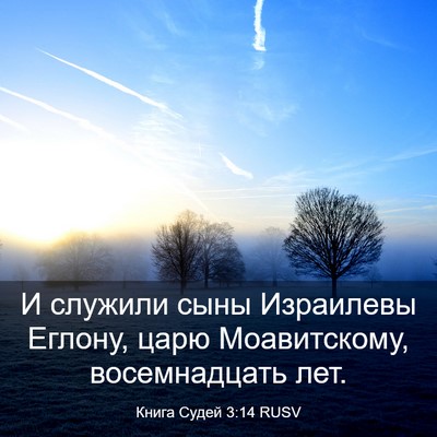 Picture 03 - Книга Судей 3:14 RUSV - И служили сыны Израилевы - Bible Verse Picture
