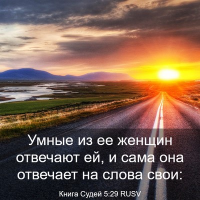 Picture 03 - Книга Судей 5:29 RUSV - Умные из ее женщин - Bible Verse Picture