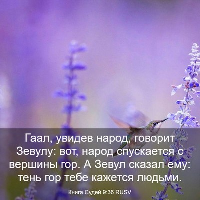 Picture 03 - Книга Судей 9:36 RUSV - Гаал, увидев народ, говорит - Bible Verse Picture