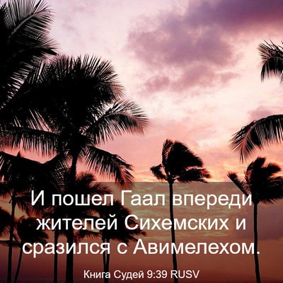 Picture 03 - Книга Судей 9:39 RUSV - И пошел Гаал впереди - Bible Verse Picture