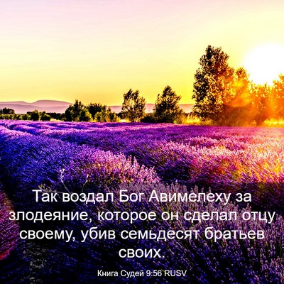Picture 03 - Книга Судей 9:56 RUSV - Так воздал Бог Авимелеху - Bible Verse Picture