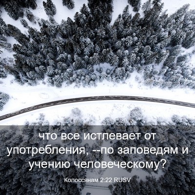 Picture 03 - Колоссянам 2:22 RUSV - что все истлевает от - Bible Verse Picture