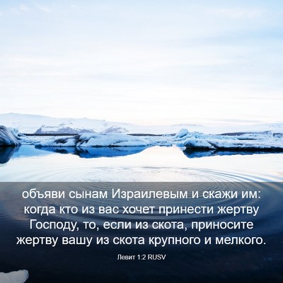 Picture 03 - Левит 1:2 RUSV - объяви сынам Израилевым и - Bible Verse Picture