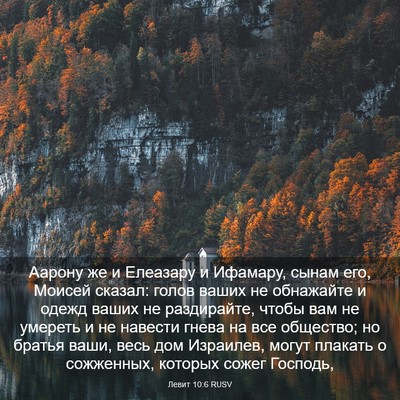 Picture 03 - Левит 10:6 RUSV - Аарону же и Елеазару и - Bible Verse Picture