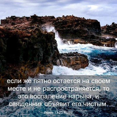 Picture 03 - Левит 13:23 RUSV - если же пятно остается на - Bible Verse Picture
