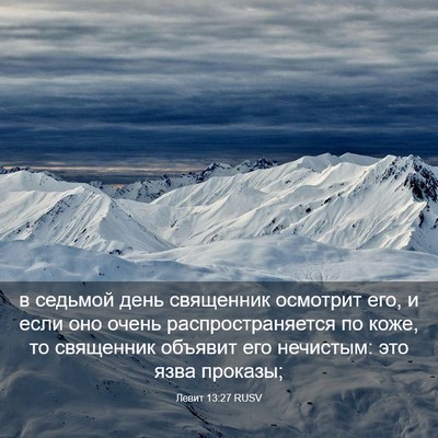 Picture 03 - Левит 13:27 RUSV - в седьмой день священник - Bible Verse Picture