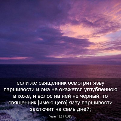 Picture 03 - Левит 13:31 RUSV - если же священник осмотрит - Bible Verse Picture
