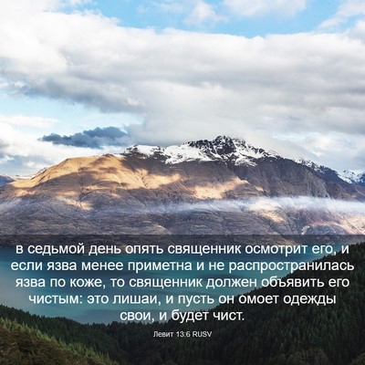Picture 03 - Левит 13:6 RUSV - в седьмой день опять - Bible Verse Picture