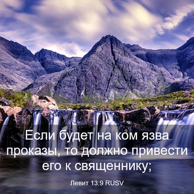 Picture 03 - Левит 13:9 RUSV - Если будет на ком язва - Bible Verse Picture