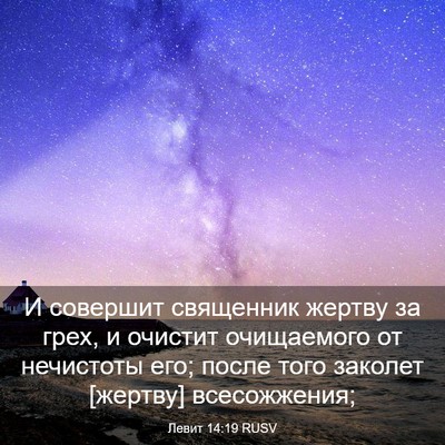 Picture 03 - Левит 14:19 RUSV - И совершит священник - Bible Verse Picture