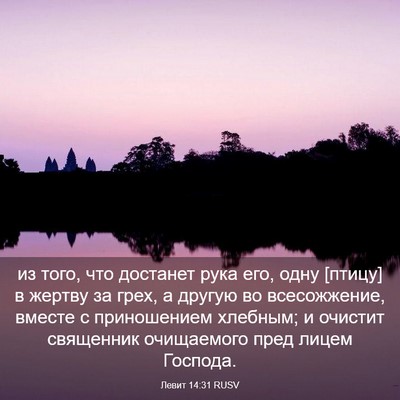 Picture 03 - Левит 14:31 RUSV - из того, что достанет рука - Bible Verse Picture