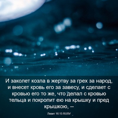 Picture 03 - Левит 16:15 RUSV - И заколет козла в жертву за - Bible Verse Picture