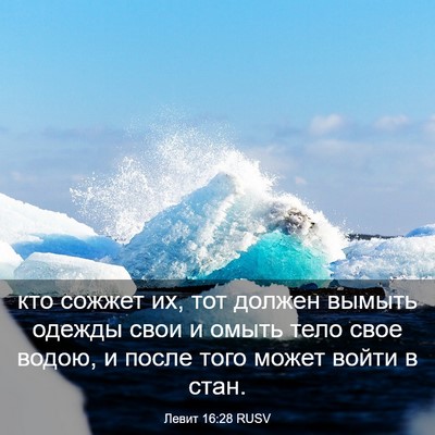 Picture 03 - Левит 16:28 RUSV - кто сожжет их, тот должен - Bible Verse Picture