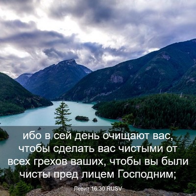 Picture 03 - Левит 16:30 RUSV - ибо в сей день очищают вас, - Bible Verse Picture