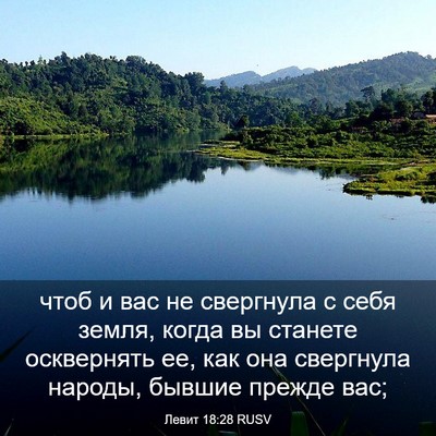 Picture 03 - Левит 18:28 RUSV - чтоб и вас не свергнула с - Bible Verse Picture