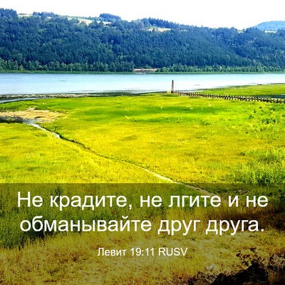 Picture 03 - Левит 19:11 RUSV - Не крадите, не лгите и не - Bible Verse Picture