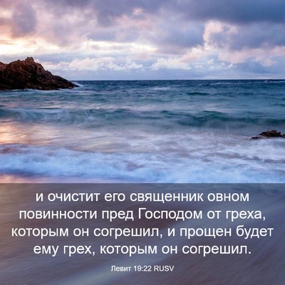 Picture 03 - Левит 19:22 RUSV - и очистит его священник - Bible Verse Picture