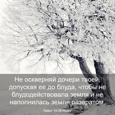 Picture 03 - Левит 19:29 RUSV - Не оскверняй дочери твоей, - Bible Verse Picture