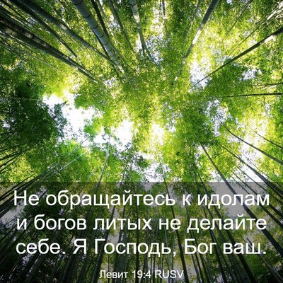 Picture 03 - Левит 19:4 RUSV - Не обращайтесь к идолам и - Bible Verse Picture