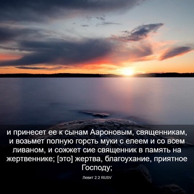Picture 03 - Левит 2:2 RUSV - и принесет ее к сынам - Bible Verse Picture