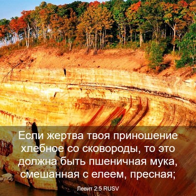 Picture 03 - Левит 2:5 RUSV - Если жертва твоя - Bible Verse Picture