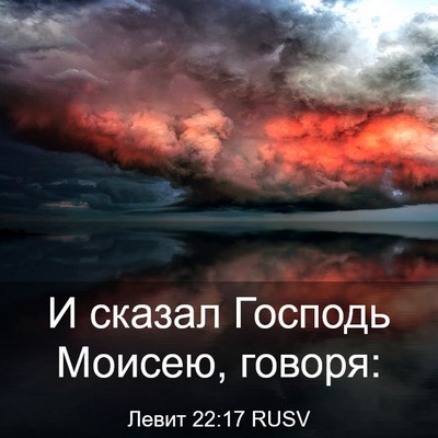 Picture 03 - Левит 22:17 RUSV - И сказал Господь Моисею, - Bible Verse Picture