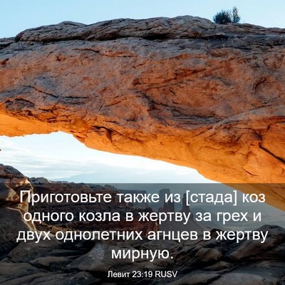 Picture 03 - Левит 23:19 RUSV - Приготовьте также из - Bible Verse Picture