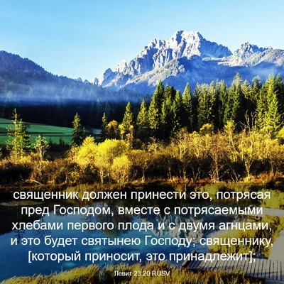 Picture 03 - Левит 23:20 RUSV - священник должен принести - Bible Verse Picture