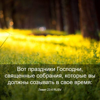 Picture 03 - Левит 23:4 RUSV - Вот праздники Господни, - Bible Verse Picture