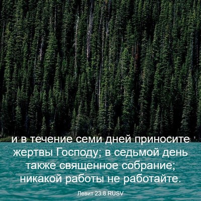 Picture 03 - Левит 23:8 RUSV - и в течение семи дней - Bible Verse Picture