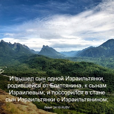 Picture 03 - Левит 24:10 RUSV - И вышел сын одной - Bible Verse Picture