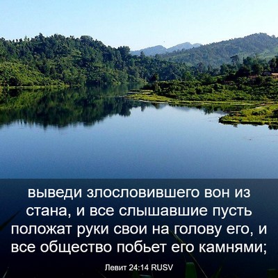 Picture 03 - Левит 24:14 RUSV - выведи злословившего вон - Bible Verse Picture