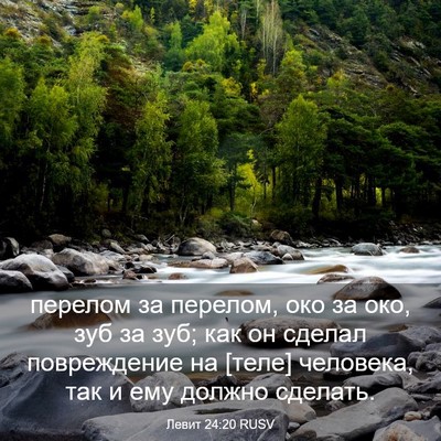 Picture 03 - Левит 24:20 RUSV - перелом за перелом, око за - Bible Verse Picture