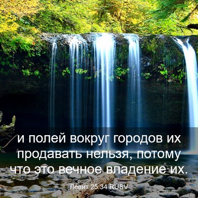 Picture 03 - Левит 25:34 RUSV - и полей вокруг городов их - Bible Verse Picture