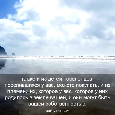 Picture 03 - Левит 25:45 RUSV - также и из детей - Bible Verse Picture