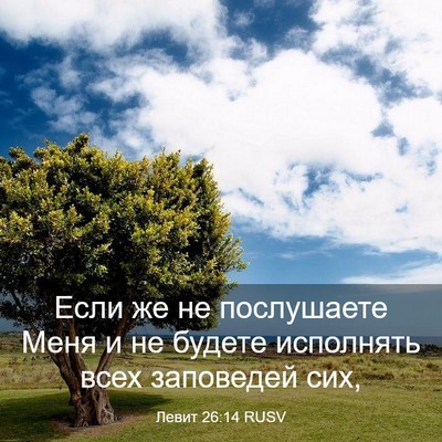 Picture 03 - Левит 26:14 RUSV - Если же не послушаете Меня - Bible Verse Picture