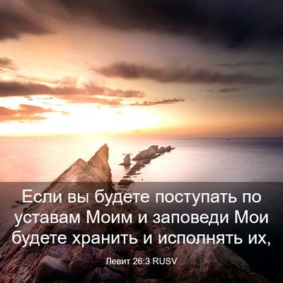 Picture 03 - Левит 26:3 RUSV - Если вы будете поступать - Bible Verse Picture